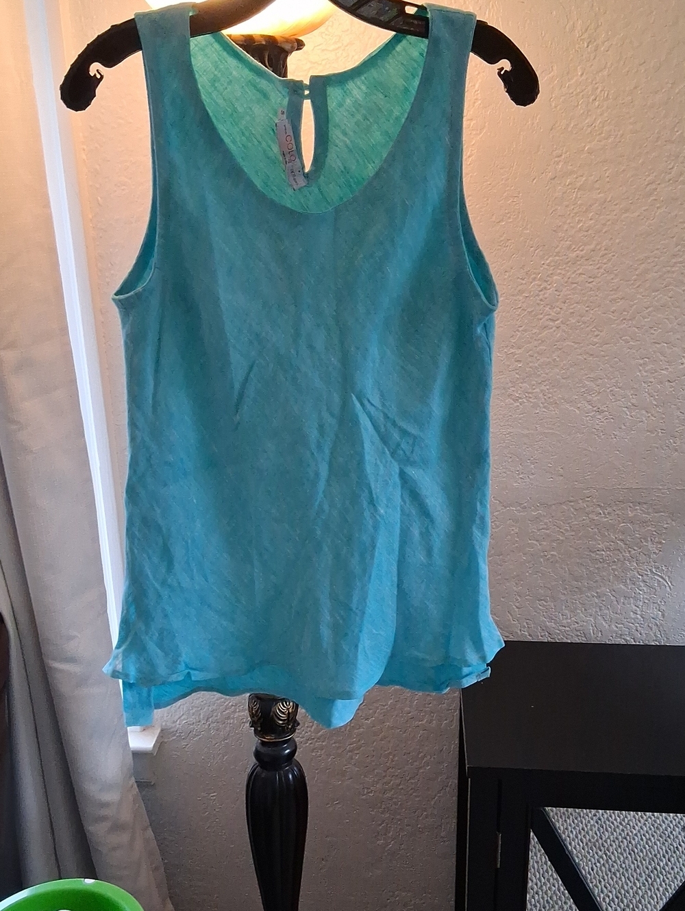 Color Street Turquoise Sleeveless V-Neck Camisole
